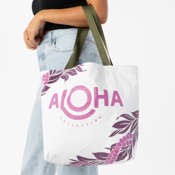 ALOHA COLLECTION REVERSIBLE TOTE / KAUA'I MOKIHANA 23/ BERRY