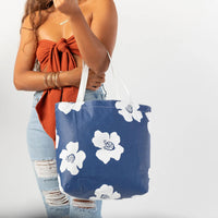 ALOHA COLLECTION REVERSIBLE TOTE / PUA - NAVY/WHITE