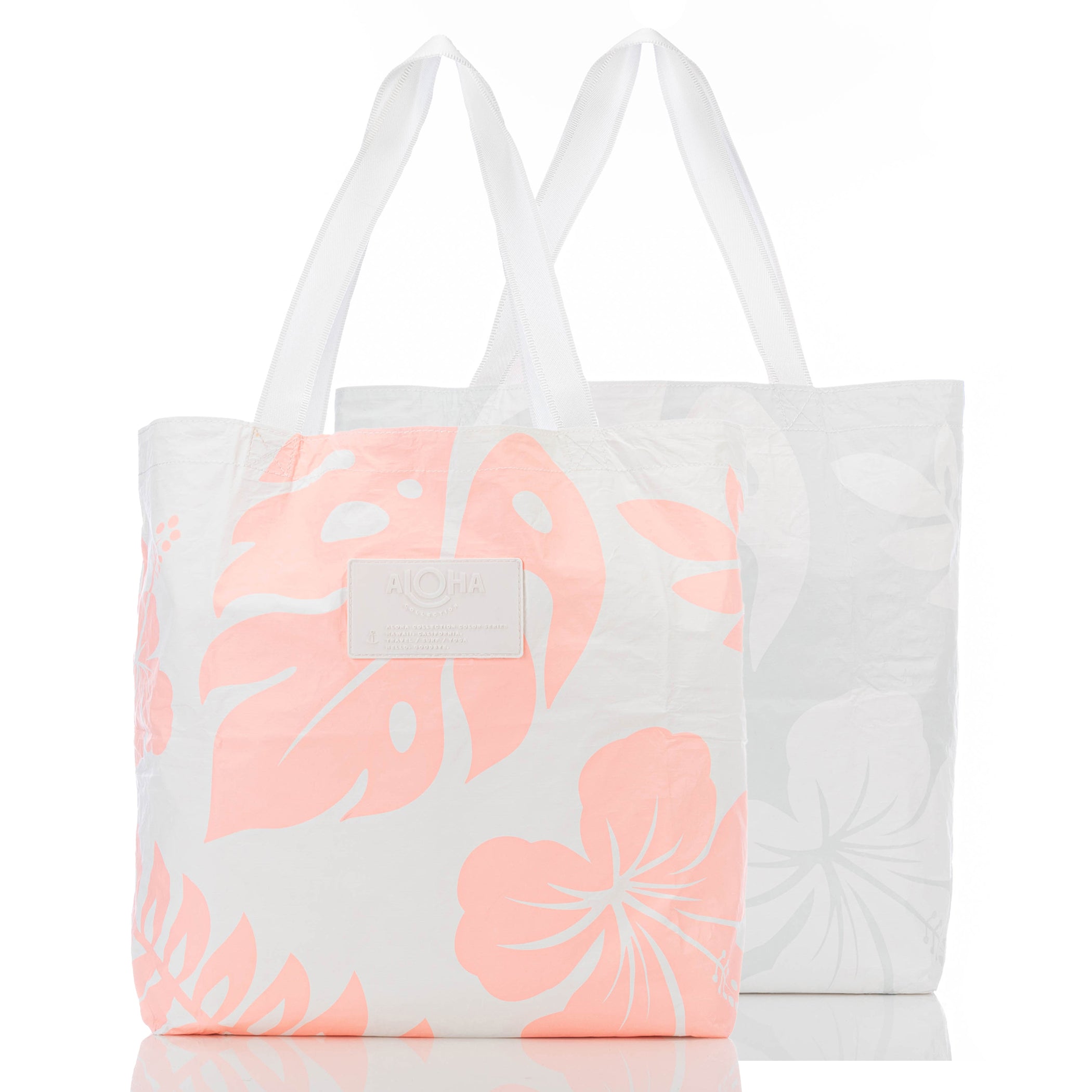 ALOHA COLLECTION REVERSIBLE TOTE / WAIPIO MELON/WHITE – Work