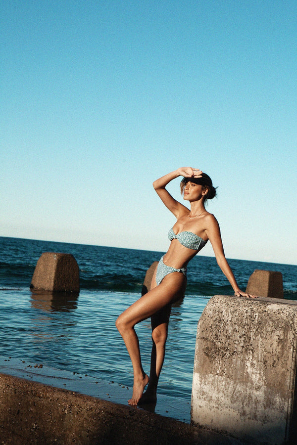 RHYTHM MASINA KNOTTED HI WAIST PANT - TEAL