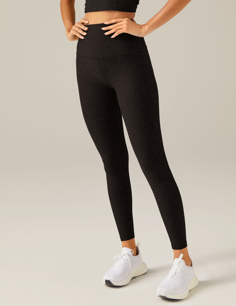 Beyond Yoga Spacedye At Your Leisure High Waisted Midi Legging in Caramel  Toffee Heather