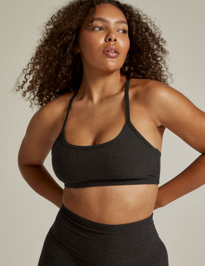 BEYOND YOGA SPACEDYE SLIM RACERBACK BRA - DARKEST NIGHT SD8255