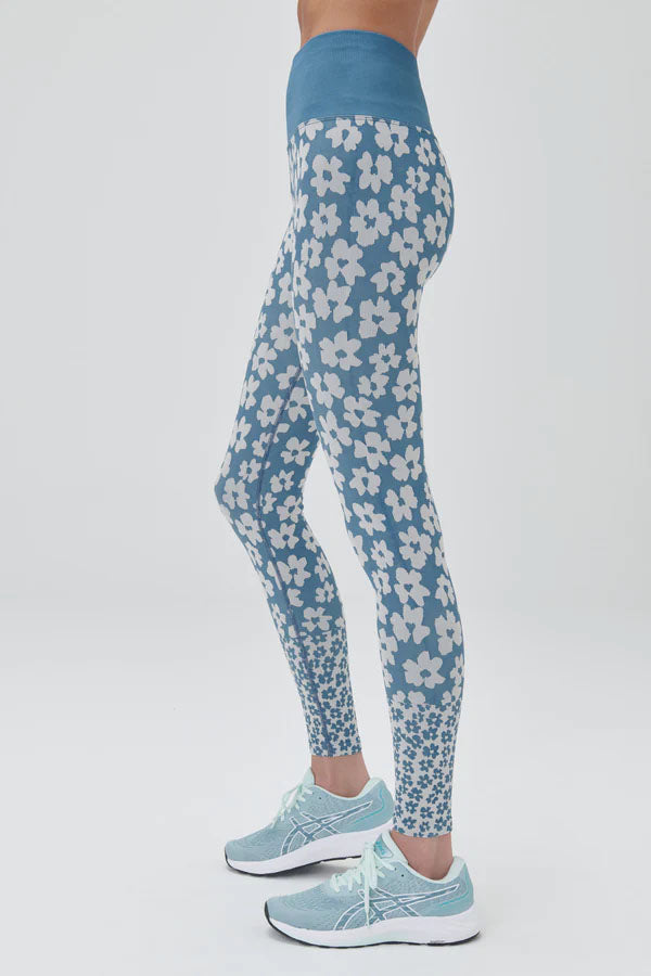 SPIRITUAL GANGSTER LOVE SCULPT JACQUARD LEGGING - COASTAL FLORAL