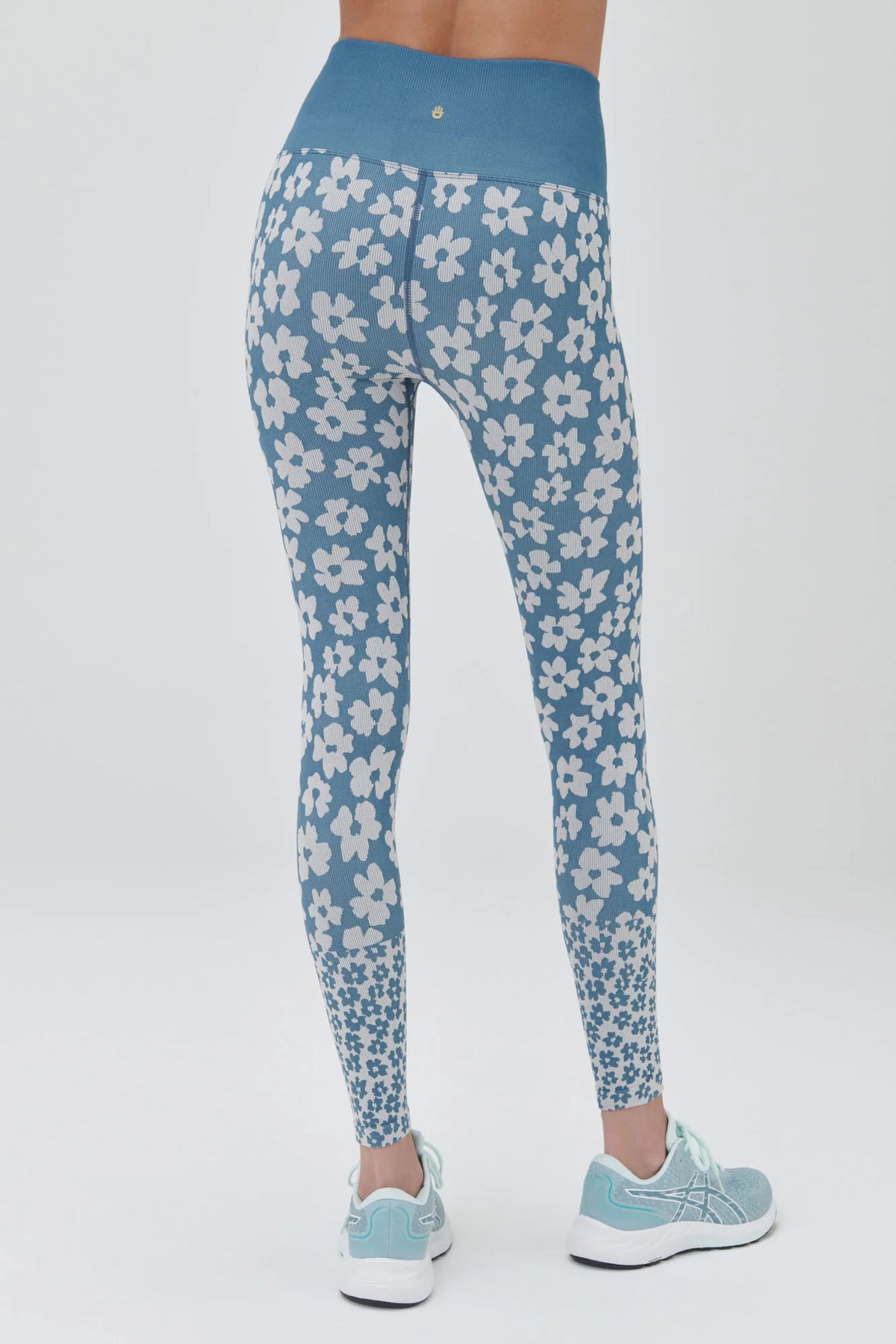 SPIRITUAL GANGSTER LOVE SCULPT JACQUARD LEGGING - COASTAL FLORAL