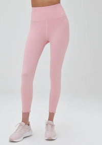 SPIRITUAL GANGSTER LOVE SCULPT RUFFLE LEGGING - PEONY