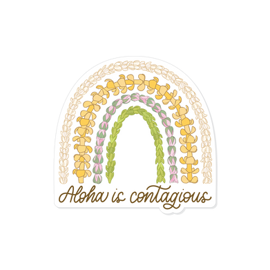 KAKOU COLLECTIVE ALOHA IS CONTAGIOUS VINYL STICKER