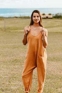FREE PEOPLE MOVEMENT HOT SHOT ONESIE - TOASTED COCONUT 9677