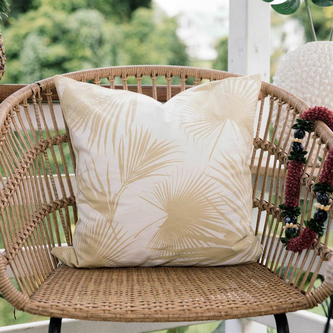 ALOHA COLLECTION PILLOW COVER - DAY PALMS SAND