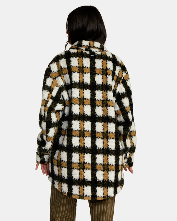 RVCA BIRDIE SHACKET FLANNEL JACKET - PTK