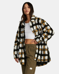 RVCA BIRDIE SHACKET FLANNEL JACKET - PTK