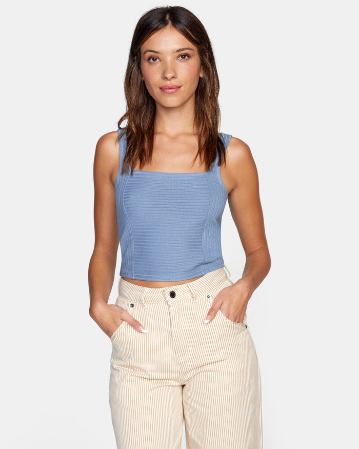 RVCA FINE LINE TANK TOP - BLT