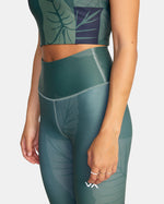 RVCA HAWAII ESSENTIAL HIGH-WAISTED LEGGINGS - OLV