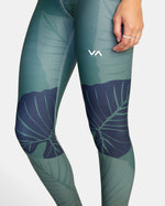 RVCA HAWAII ESSENTIAL HIGH-WAISTED LEGGINGS - OLV