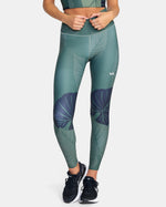 RVCA HAWAII ESSENTIAL HIGH-WAISTED LEGGINGS - OLV