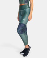 RVCA HAWAII ESSENTIAL HIGH-WAISTED LEGGINGS - OLV