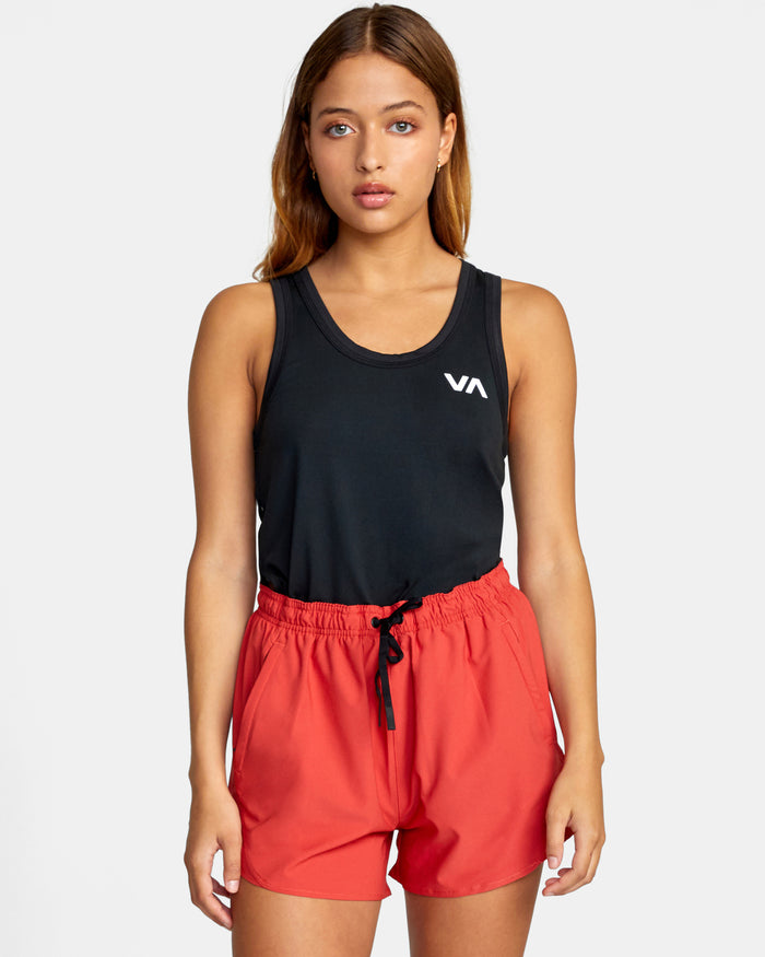 RVCA VA ESSENTIAL YOGGER STRETCH SPORT SHORTS 3" - RDE
