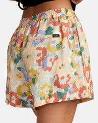 RVCA LINEN SAWYER ELASTIC WAIST SHORTS - MUL