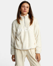 RVCA RELAXED QUARTER ZIP FLEECE SWEATER - CLO