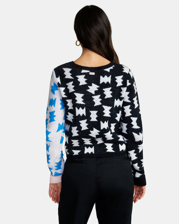 RVCA LP X KLW INVERTED CARDIGAN SWEATER - RVB