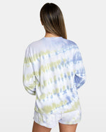 RVCA NO DOUBT TIE-DYE CREWNECK SWEATSHIRT - MUL