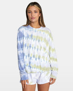 RVCA NO DOUBT TIE-DYE CREWNECK SWEATSHIRT - MUL