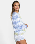 RVCA NO DOUBT TIE-DYE CREWNECK SWEATSHIRT - MUL