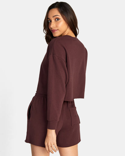 RVCA TEST DRIVE CROPPED SWEATSHIRT - ESP