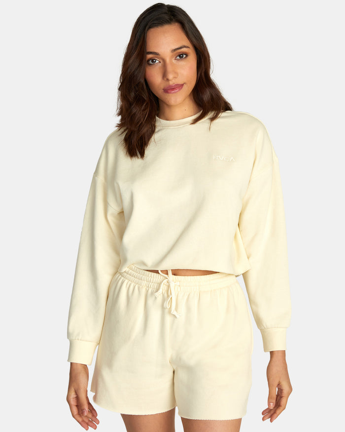 RVCA TEST DRIVE CROPPED SWEATSHIRT - YCQ0