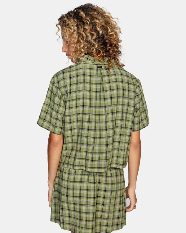 RVCA JACKSON BUTTON-DOWN TOP SS - GMV0