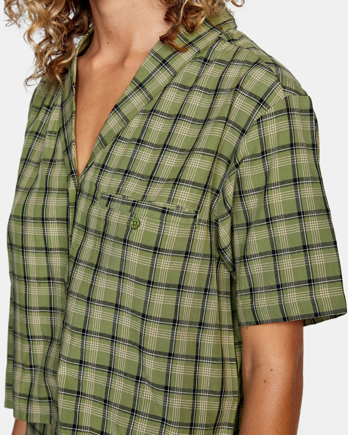 RVCA JACKSON BUTTON-DOWN TOP SS - GMV0