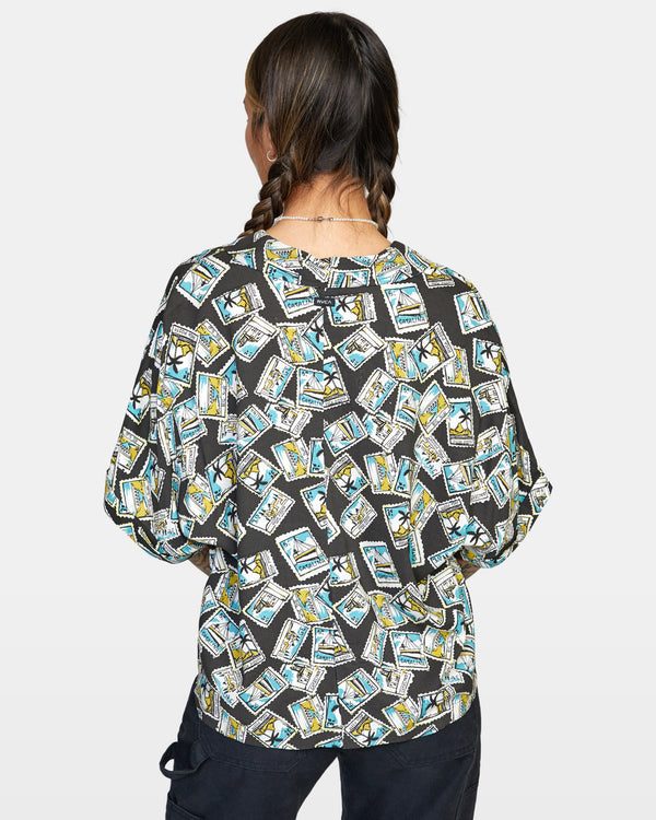 RVCA SPEAKEASY BUTTON DOWN TOP - RVB