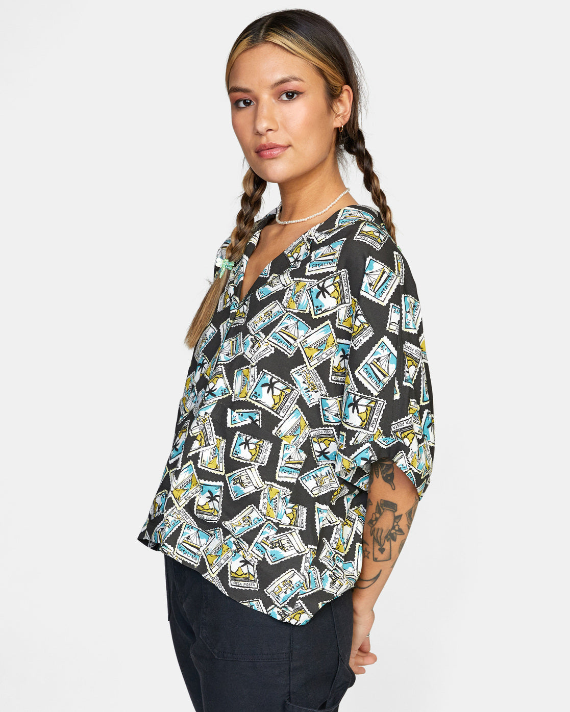 RVCA SPEAKEASY BUTTON DOWN TOP - RVB