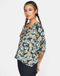 RVCA SPEAKEASY BUTTON DOWN TOP - RVB