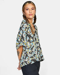 RVCA SPEAKEASY BUTTON DOWN TOP - RVB