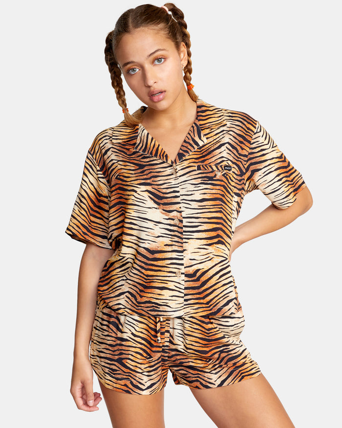 RVCA WAVY BUTTOM DOWN TOP - MUL