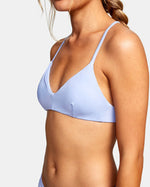 RVCA SOLID CROSSBACK TIE BIKINI TOP - GPU