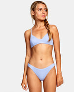 RVCA SOLID CROSSBACK TIE BIKINI TOP - GPU