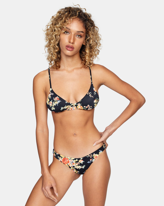 RVCA MARY PRINTED TRILETTE BIKINI TOP - TUB