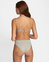 RVCA JET SET PRINTED TIE-BACK TRIANGLE BIKINI TOP - CLO