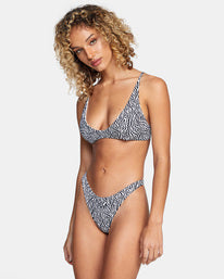 RVCA MATT LEINES PRINTED TRILETTE BIKINI TOP - WPW