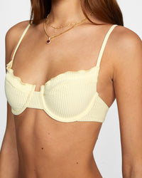 RVCA SUN BEAM SOLID BALCONETTE BIKINI TOP