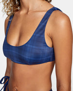 RVCA PLAID CITY BRALETTE - MDY