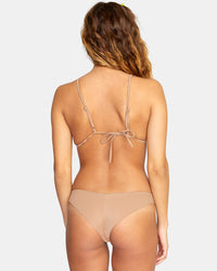 RVCA SOLID SLIDE TRIANGLE BIKINI TOP - WOO