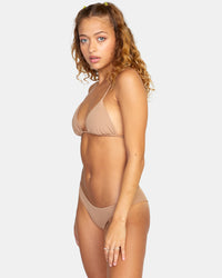 RVCA SOLID SLIDE TRIANGLE BIKINI TOP - WOO