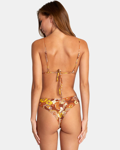 RVCA EARTH BLOOM SLIDE TRIANGLE BIKINI TOP - MUL