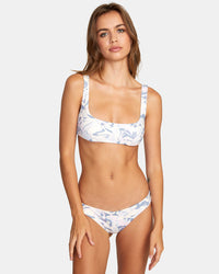 RVCA GINGHAM REVERSIBLE BRALETTE BIKINI TOP - ASB