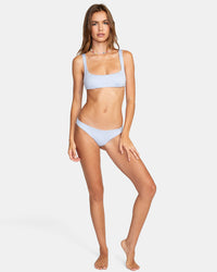 RVCA GINGHAM REVERSIBLE BRALETTE BIKINI TOP - ASB