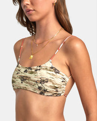 RVCA TOSSED BRALETTE BIKINI TOP - MUL