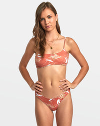 RVCA TOSSED BRALETTE BIKINI TOP - MUL