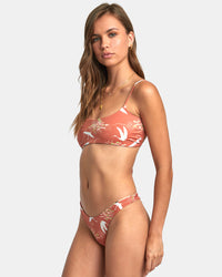 RVCA TOSSED BRALETTE BIKINI TOP - MUL